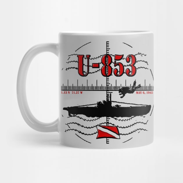 Wreck dive WWII German submarine scuba diving U-853 U-boat Scuba Original by TeeCreations